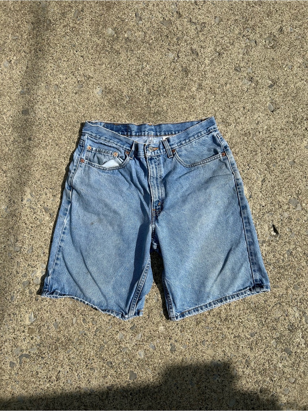 Vintage 90’s Levi's Light Blue Denim Men's Jean Shorts